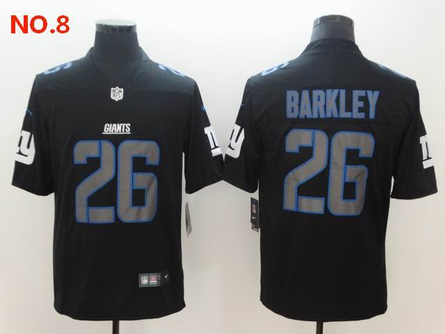  Men's New York Giants #26 Saquon Barkley Jersey NO.8;